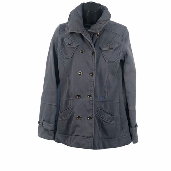 Hurley Sweatshirt Shacket Size Small, Dusty Blue Gray - Picture 1 of 11